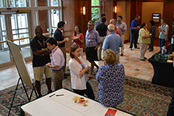 Pharmaceutical Analysis Conference attendees at a reception.