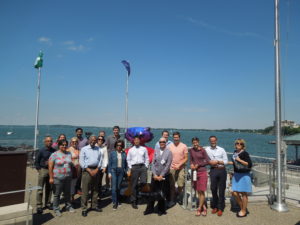 Attendees enjoying the Memorial Union on the trolley tour of the 2018 June Land O' Lakes